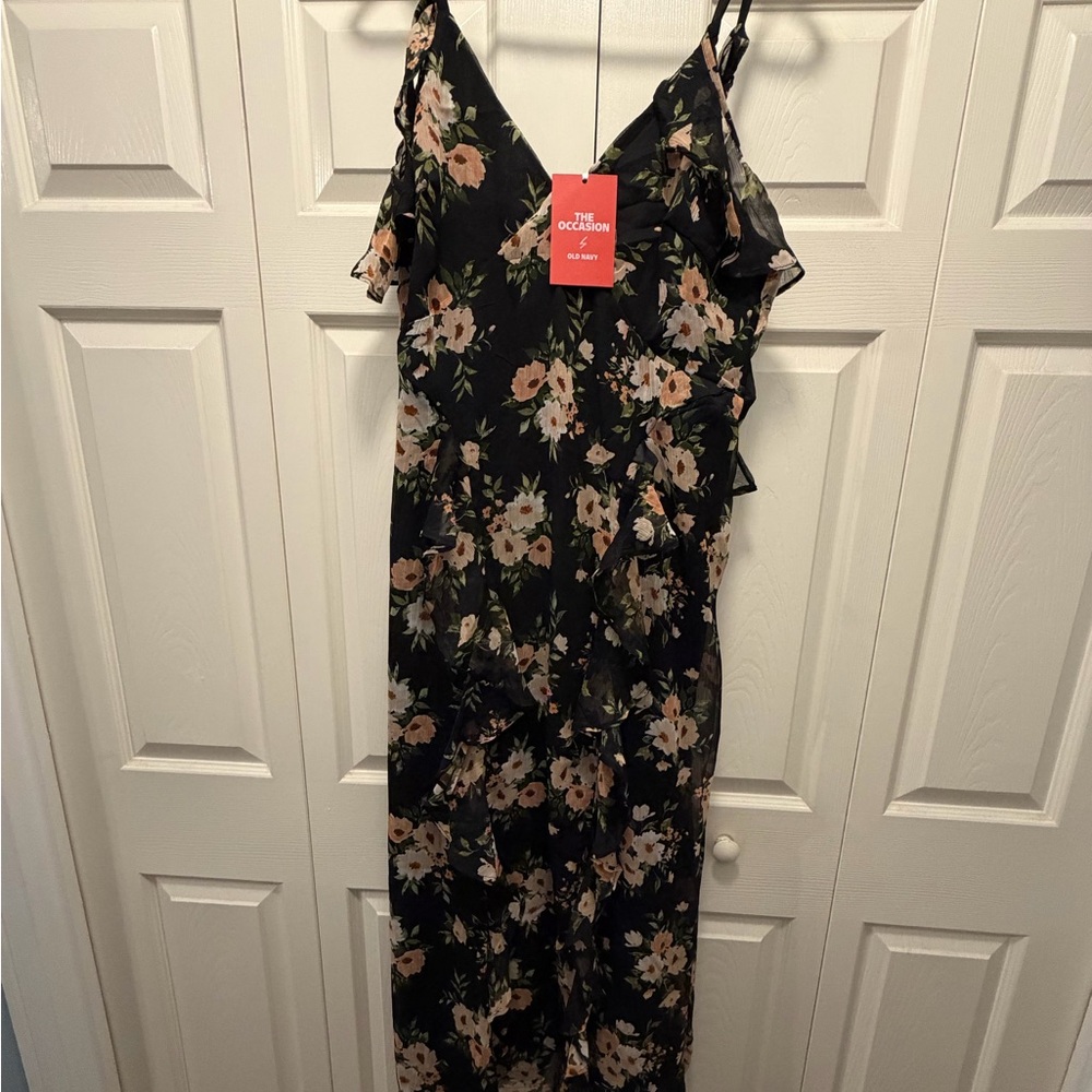 Old Navy Black Floral Dress